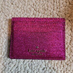 Kate Spade Sparkly Hot Pink Card Case